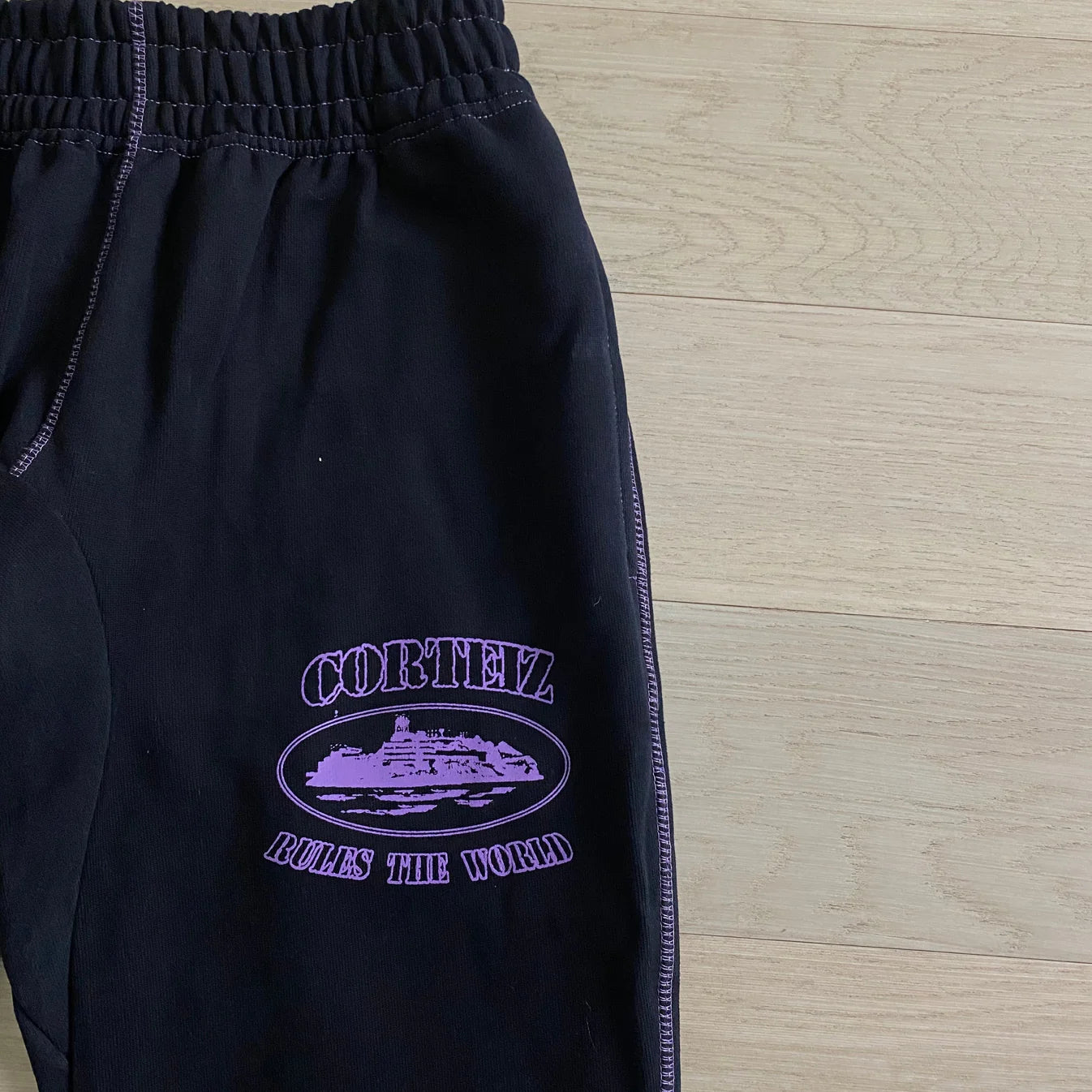 Crtez Alcatraz Jogging Pants - Black/Purple