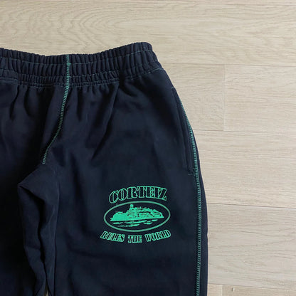 Crtez Alcatraz Jogging Pants - Black/Green
