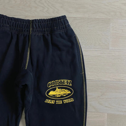 Crtez Alcatraz Jogging Pants - Black/Yellow