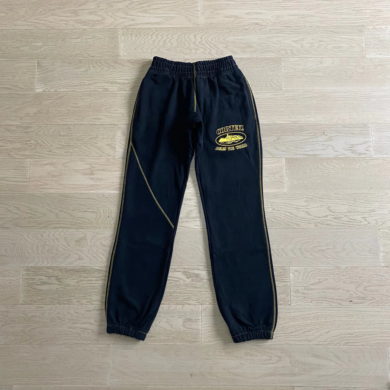 Crtez Alcatraz Jogging Pants - Black/Yellow