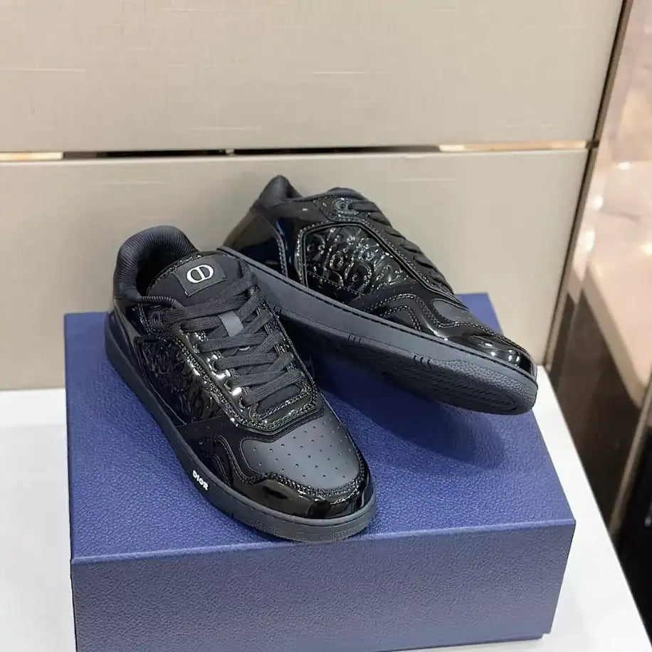 Dior B27 Low-Top Sneakers - Shiny Black