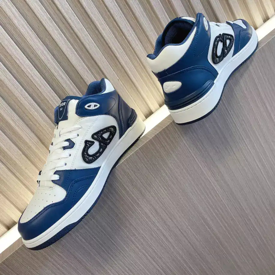 Dior B57 Mid-Top Sneakers - White/Navy