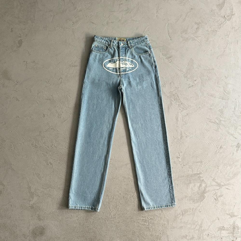 Crtez Island Baggy Jeans - Light Blue