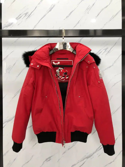 Moose Knuckles Fur Coat - Red