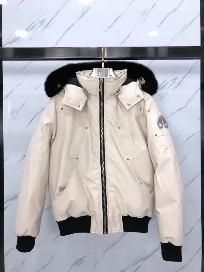 Moose Knuckles Fur Coat - White