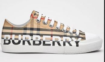 Burberry Logo Trap Sneakers - Beige