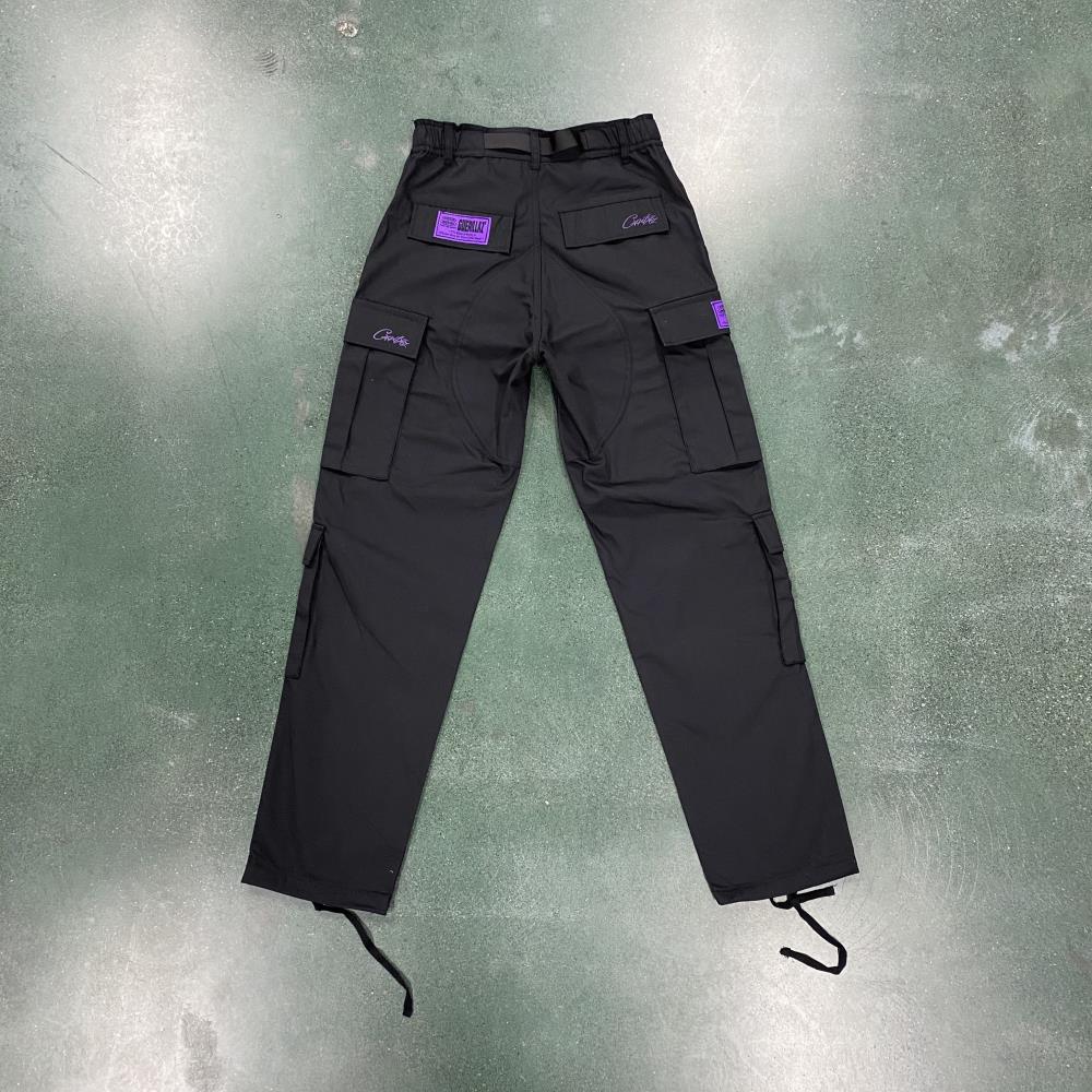 Crtez Island Cargo Pants - Black/Purple
