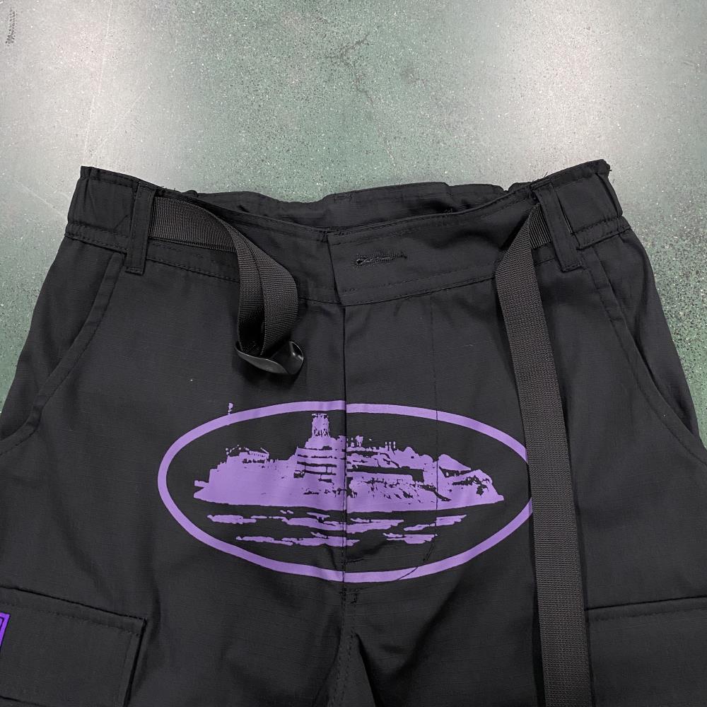 Crtez Island Cargo Pants - Black/Purple