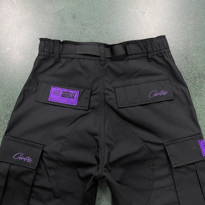 Crtez Island Cargo Pants - Black/Purple