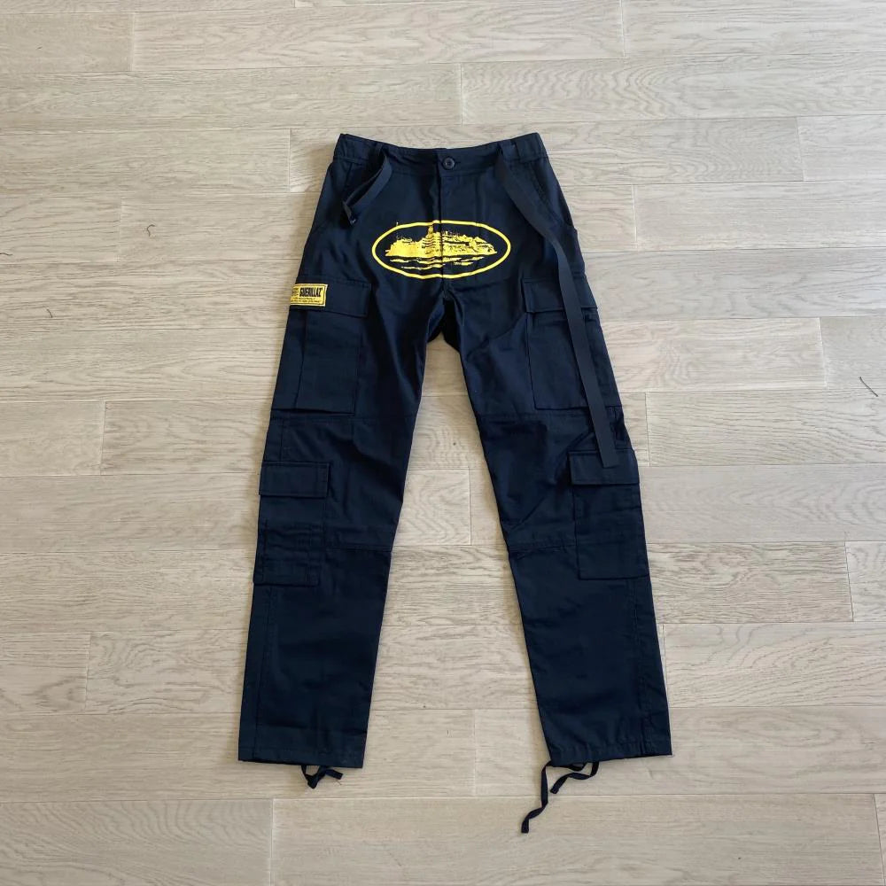 Crtez Island Cargo Pants - Black/Yellow