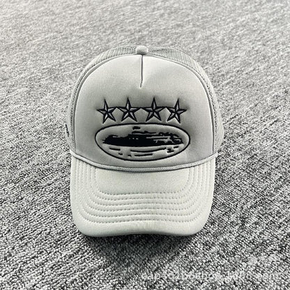 Crtez Embroidery Trucker Cap - Grey