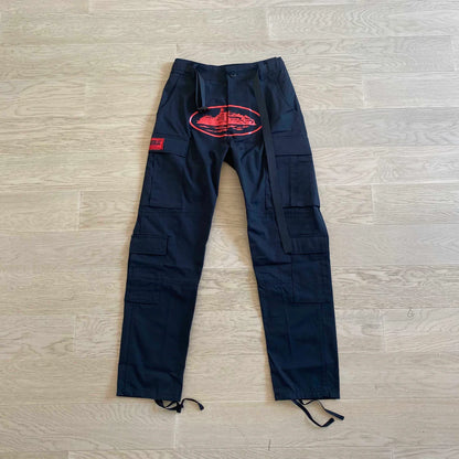 Crtez Island Cargo Pants - Black/Red