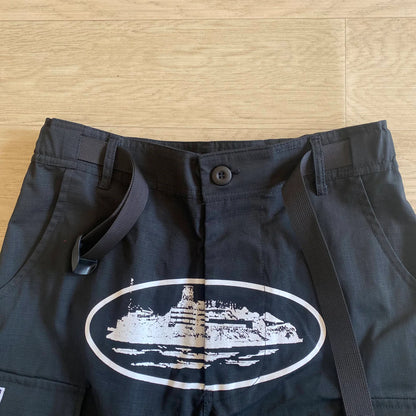 Crtez Island Cargo Pants - Black/White