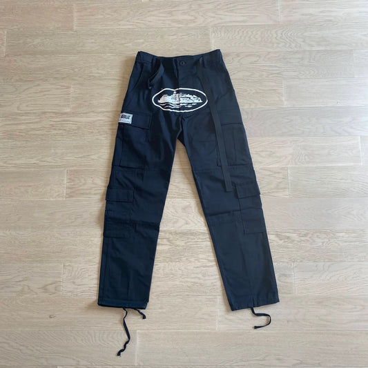 Crtez Island Cargo Pants - Black/White