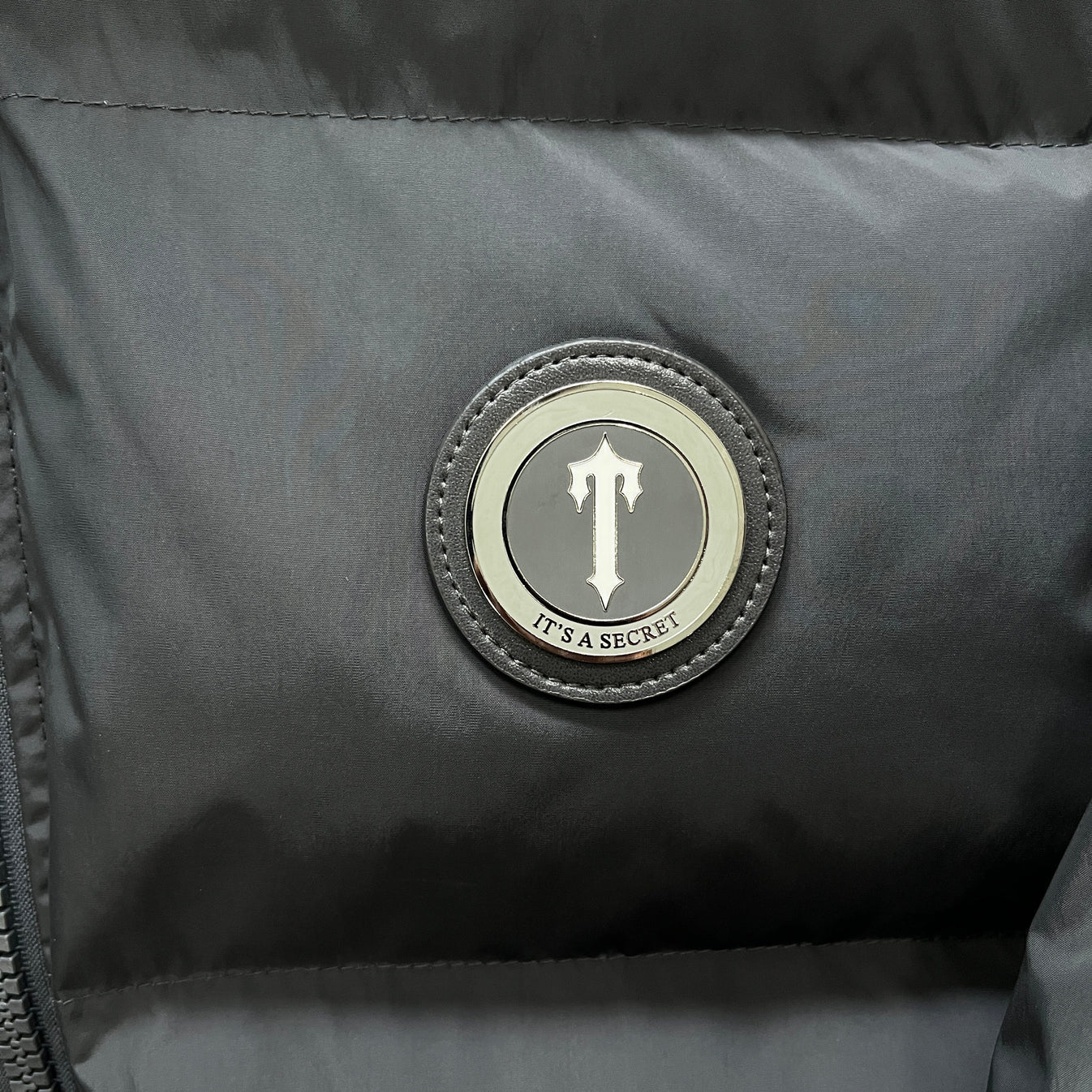 TS Detachable Hooded Puffer Jacket - Stone