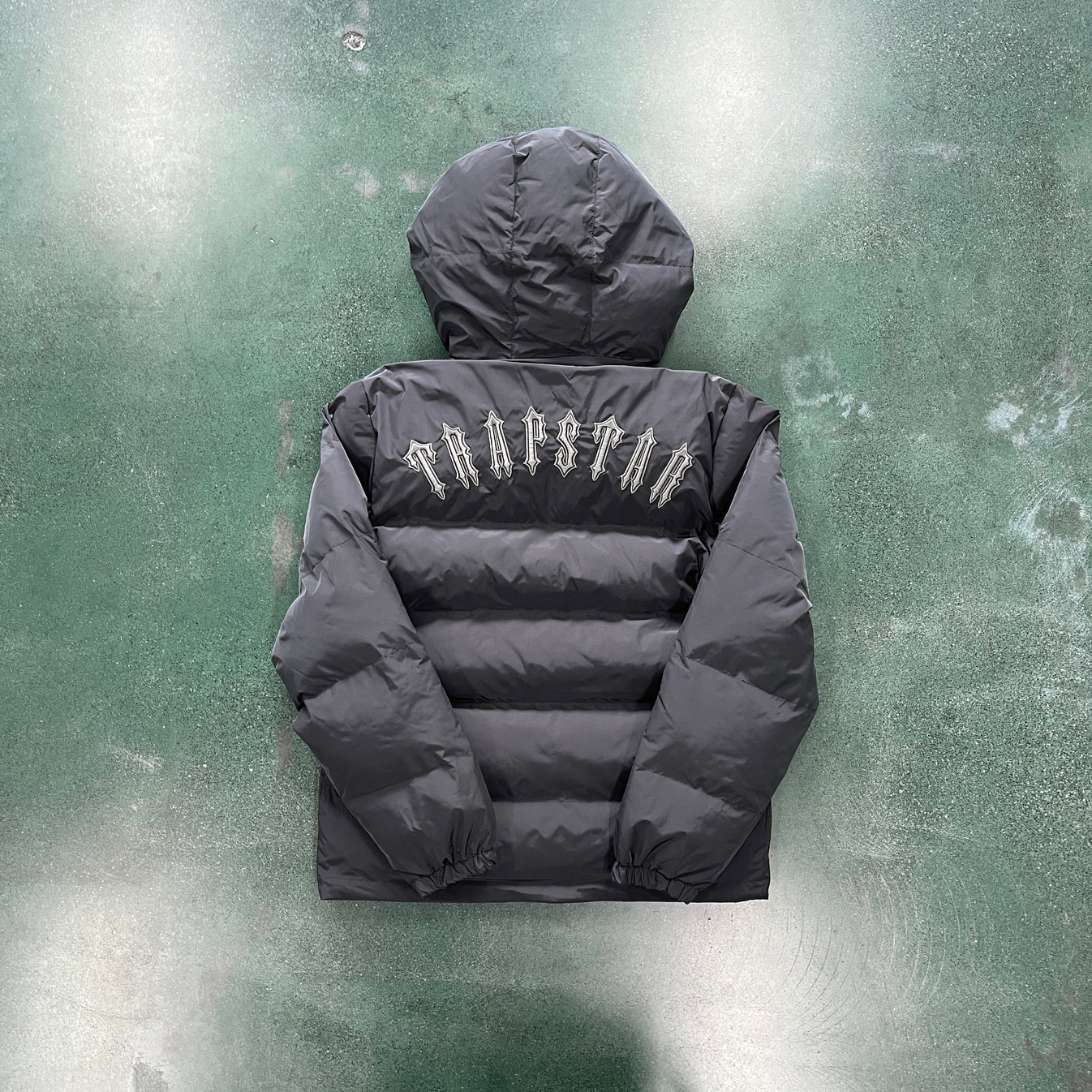 TS Detachable Hooded Puffer Jacket - Stone