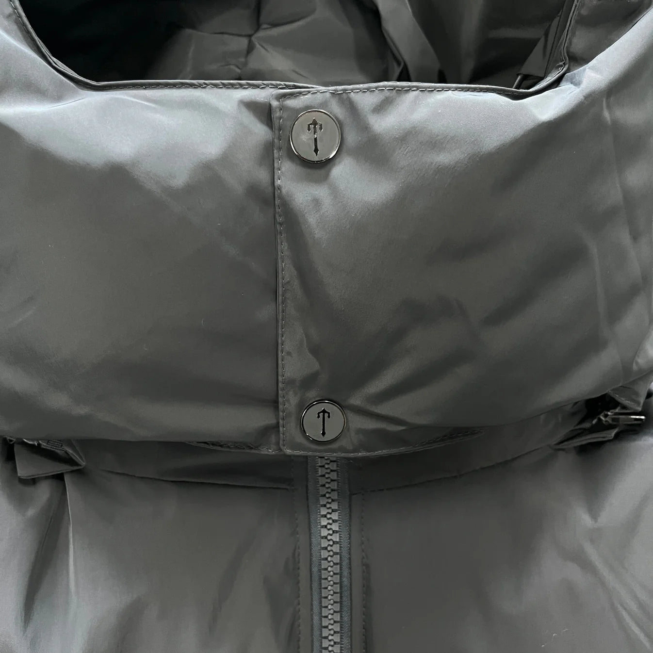 TS Detachable Hooded Puffer Jacket - Stone