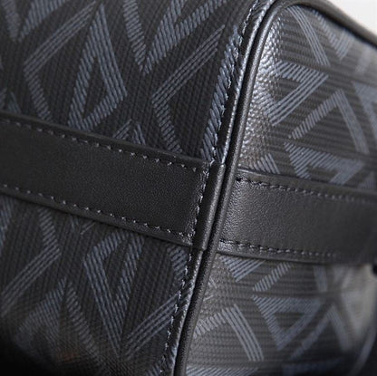 Dior Lingot 22 Diamond Canvas Side Bag - Black