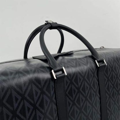 Dior Lingot 50 Diamond Canvas Duffle Bag - Black