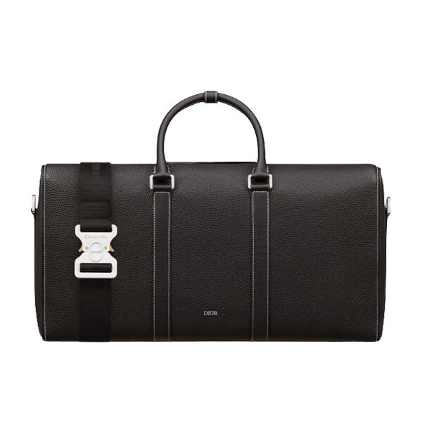 Dior Lingot 50 Calfskin Duffle Bag - Black