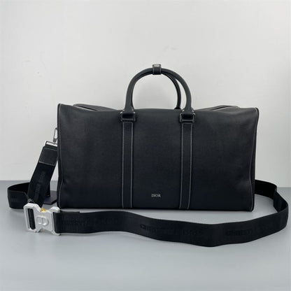 Dior Lingot 50 Calfskin Duffle Bag - Black