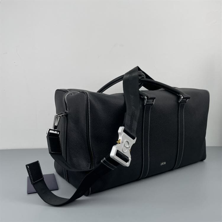 Dior Lingot 50 Calfskin Duffle Bag - Black