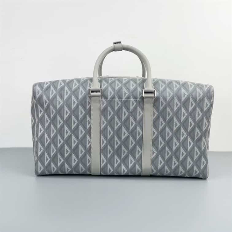 Dior Lingot 50 Canvas Duffle Bag - Grey