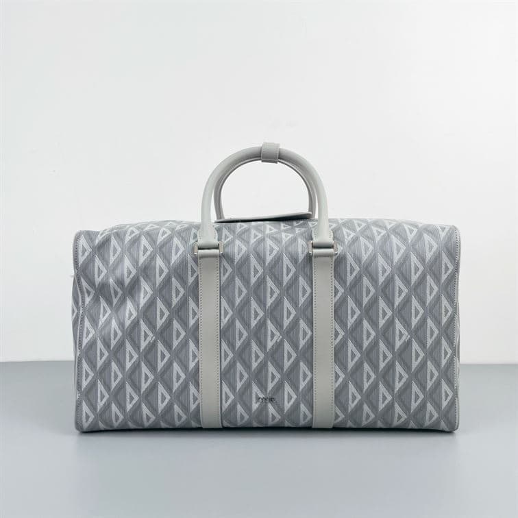 Dior Lingot 50 Canvas Duffle Bag - Grey