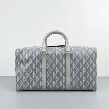 Dior Lingot 50 Canvas Duffle Bag - Grey