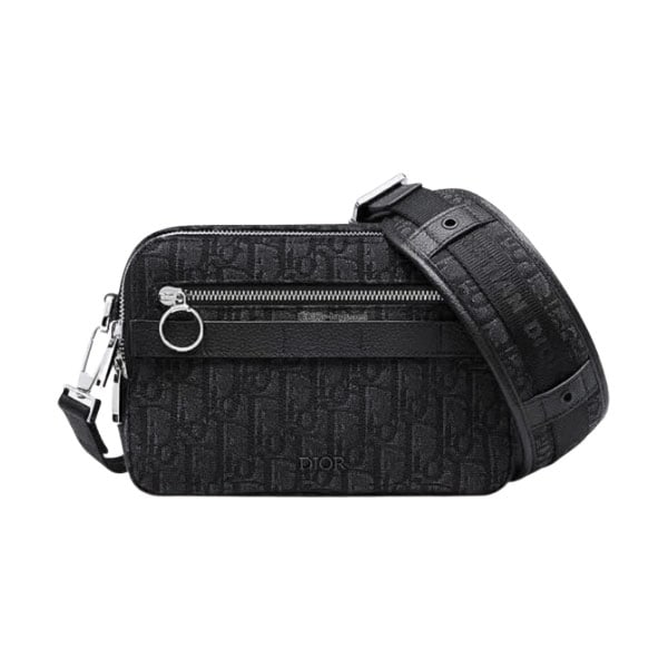 Dior Oblique Safari Messenger Bag - Navy/Black