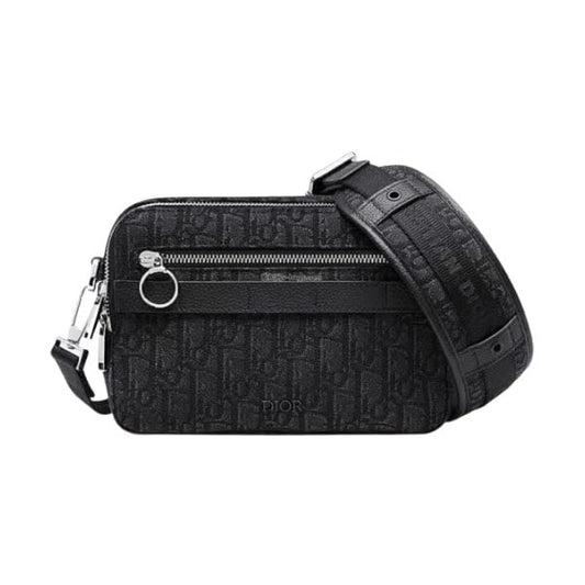 Dior Oblique Safari Messenger Bag - Navy/Black