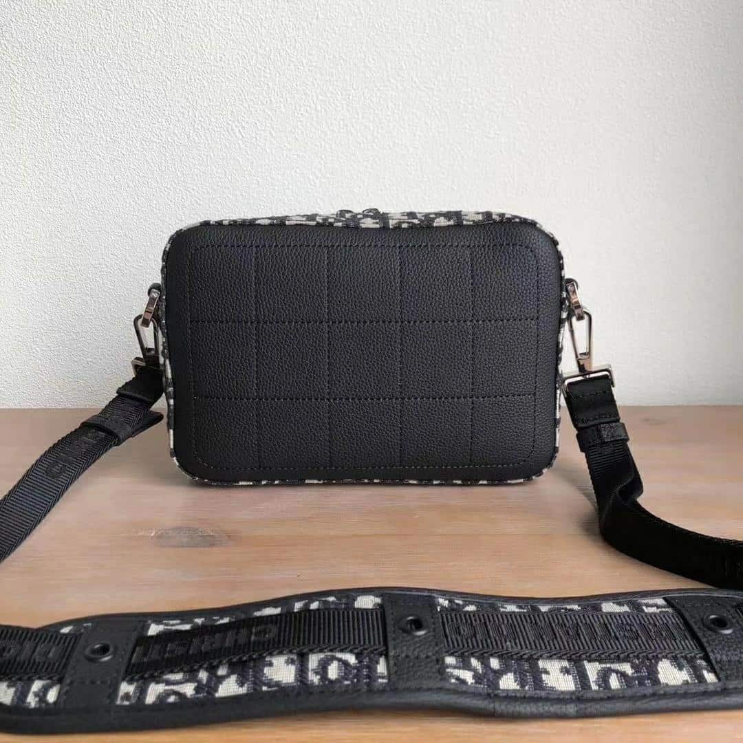 Dior Oblique Safari Messenger Bag - Beige/Black