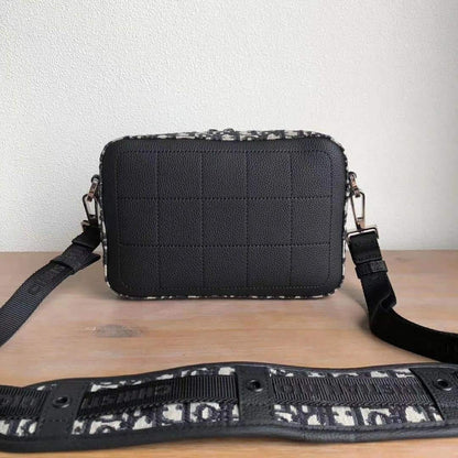 Dior Oblique Safari Messenger Bag - Beige/Black