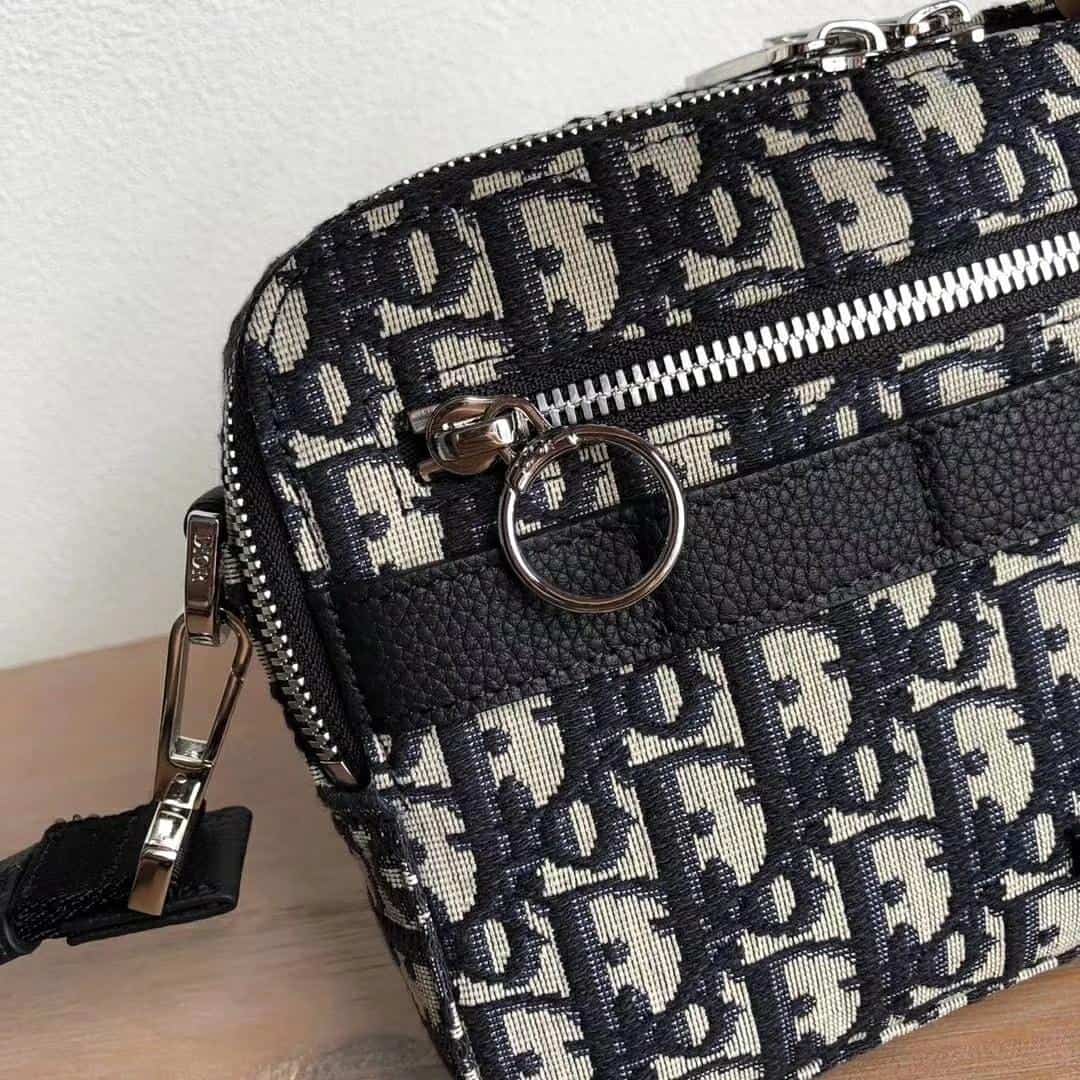 Dior Oblique Safari Messenger Bag - Beige/Black