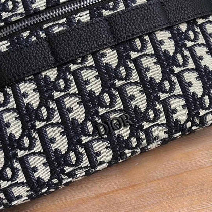 Dior Oblique Safari Messenger Bag - Beige/Black