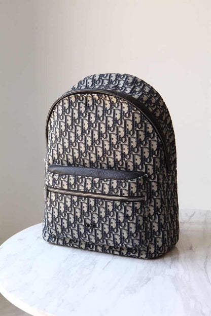 Dior Rider Backpack Oblique Jacquard - Beige/Black