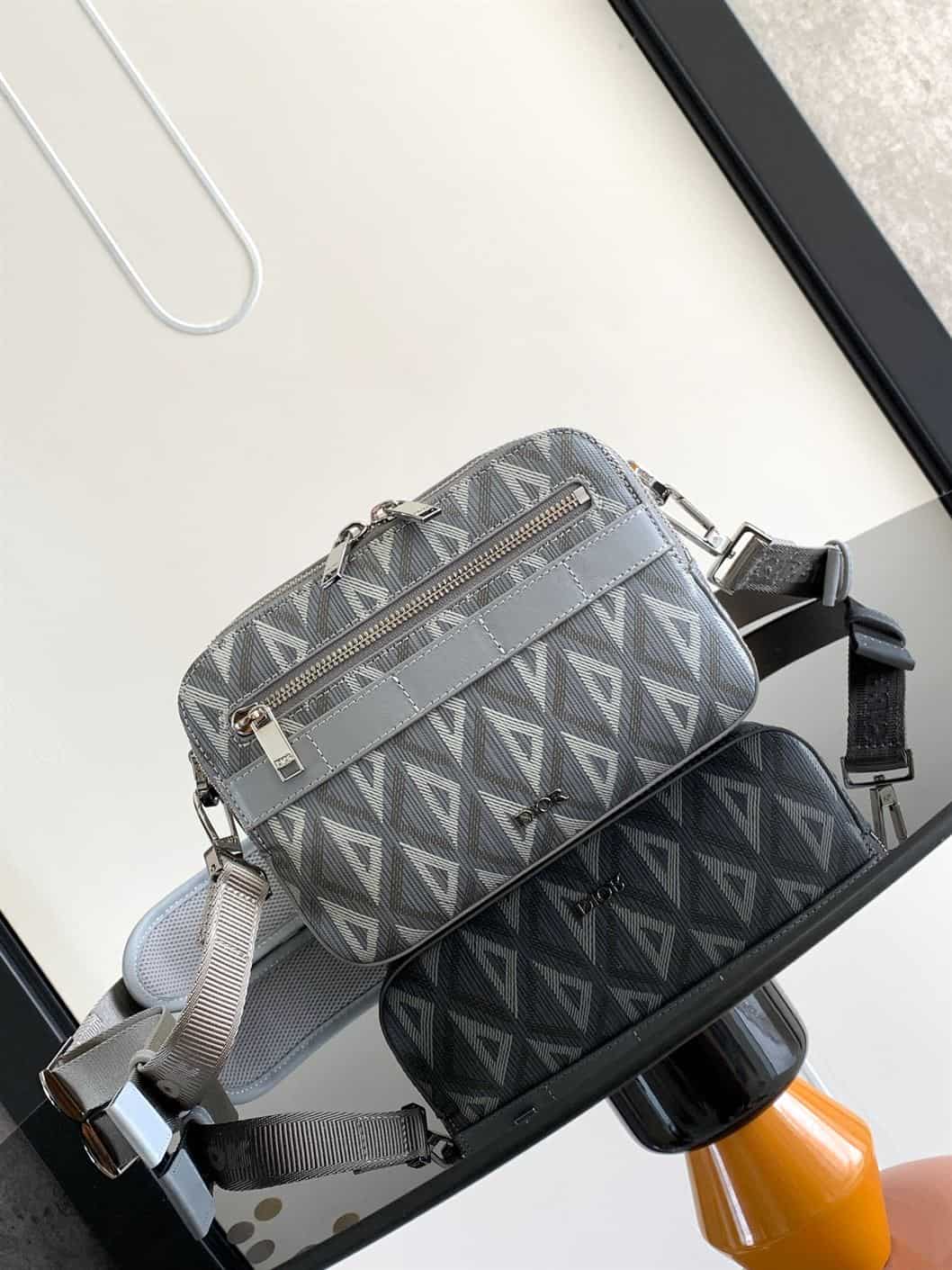 Dior Safarie Strap Side Bag - White