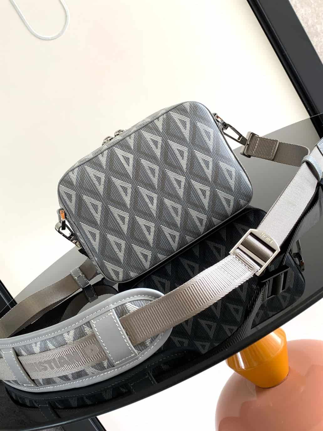 Dior Safarie Strap Side Bag - White