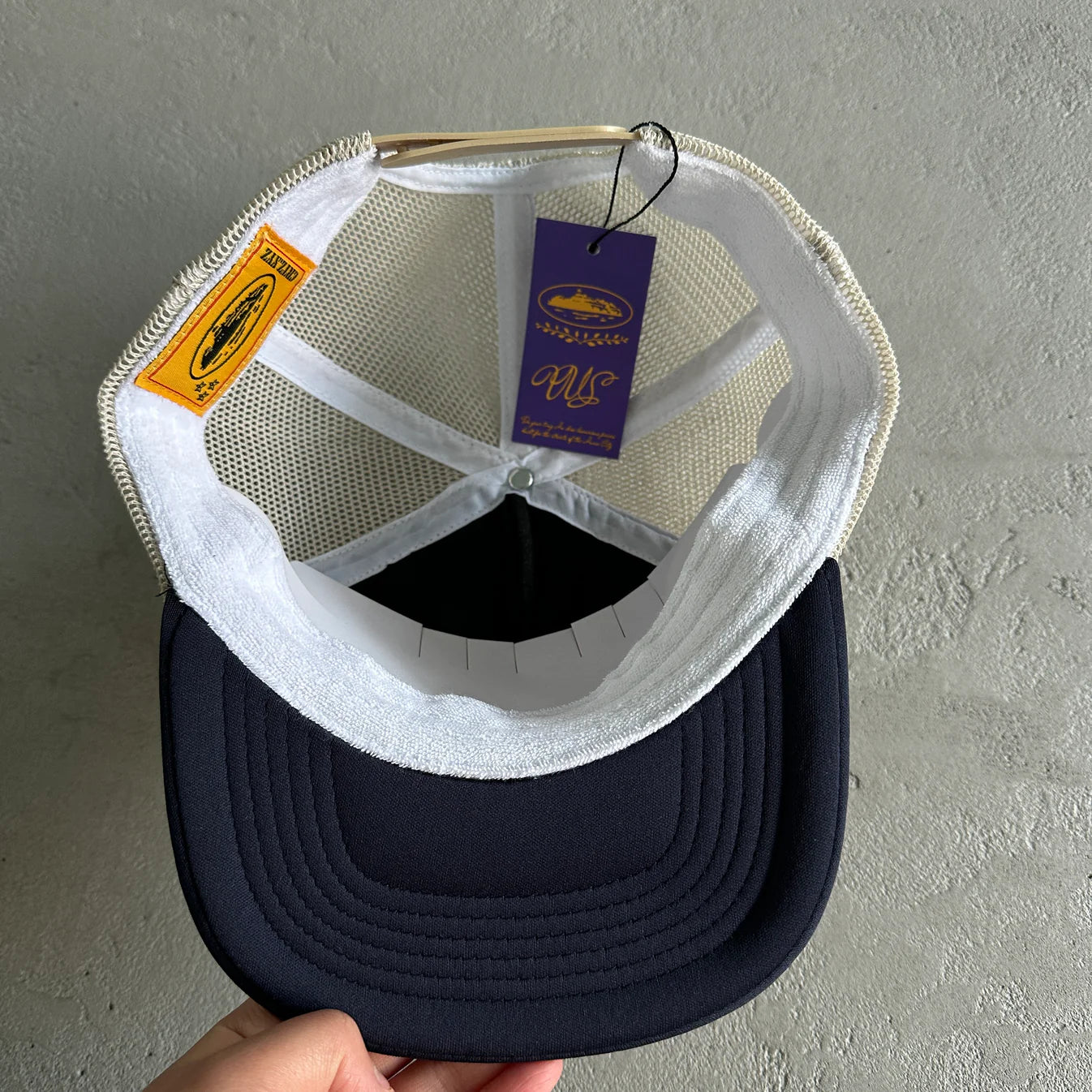 Crtez Eagle Trucker Cap - Black/Beige