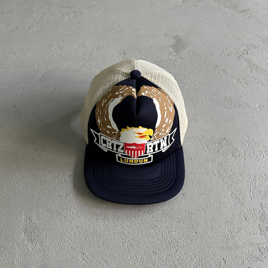 Crtez Eagle Trucker Cap - Black/Beige