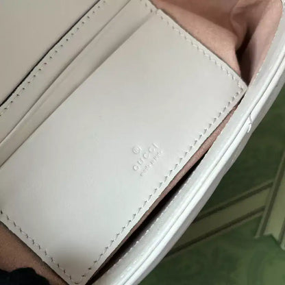 Gucci GG Marmont Matelasse Chain Bag - White
