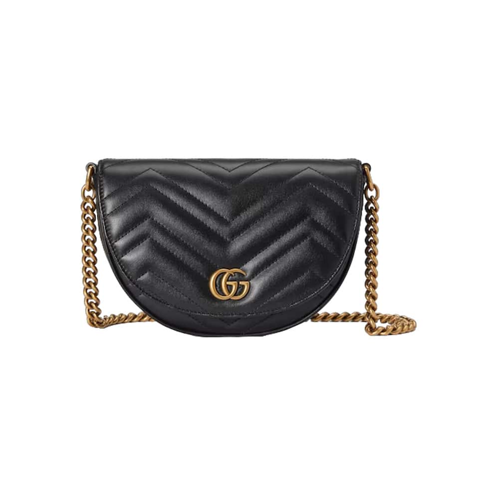 Gucci GG Marmont Matelasse Chain Bag - Black