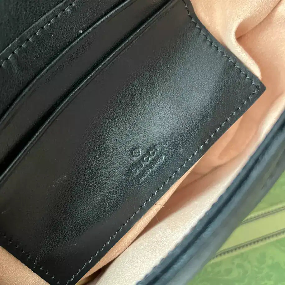 Gucci GG Marmont Matelasse Chain Bag - Black