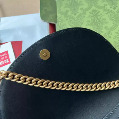 Gucci GG Marmont Matelasse Chain Bag - Black