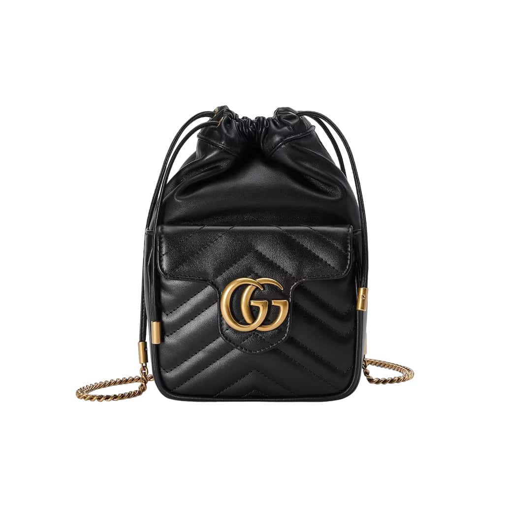 Gucci GG Marmont Mini Bucket Bag - Black