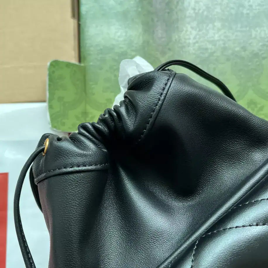 Gucci GG Marmont Mini Bucket Bag - Black