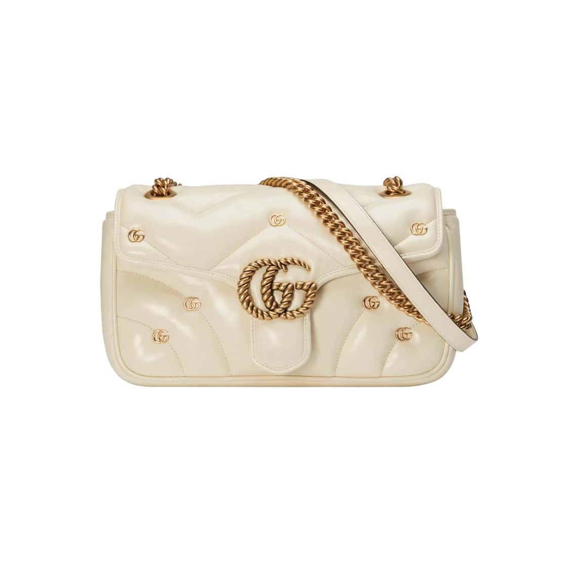 Gucci GG Marmont Small Shoulder Bag - White