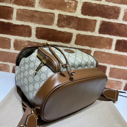Gucci Interlocking GG Backpack - Beige