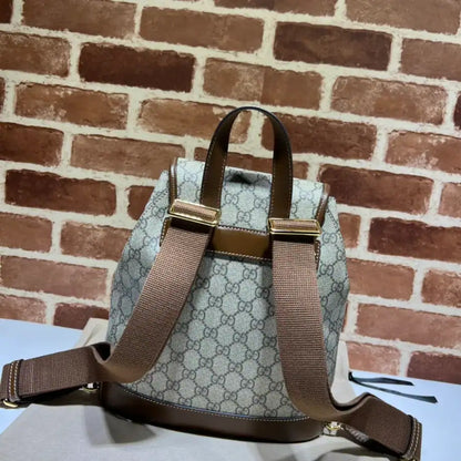 Gucci Interlocking GG Backpack - Beige