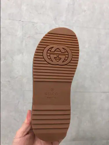 Women's Gucci Logo Platform Sandals - Blue